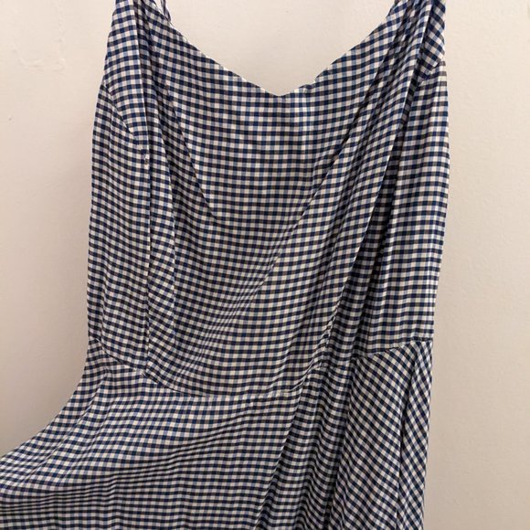 Vintage Blue and White Checkered Sun Dress - Picture 1 of 4